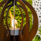 Zen Fireball-Ethanol Burner - Fire Pit Sculpture - Outdoor and Indoor Sculpture - Metal Art Decorative Peace | Metal Art Accent - Model # MA1161