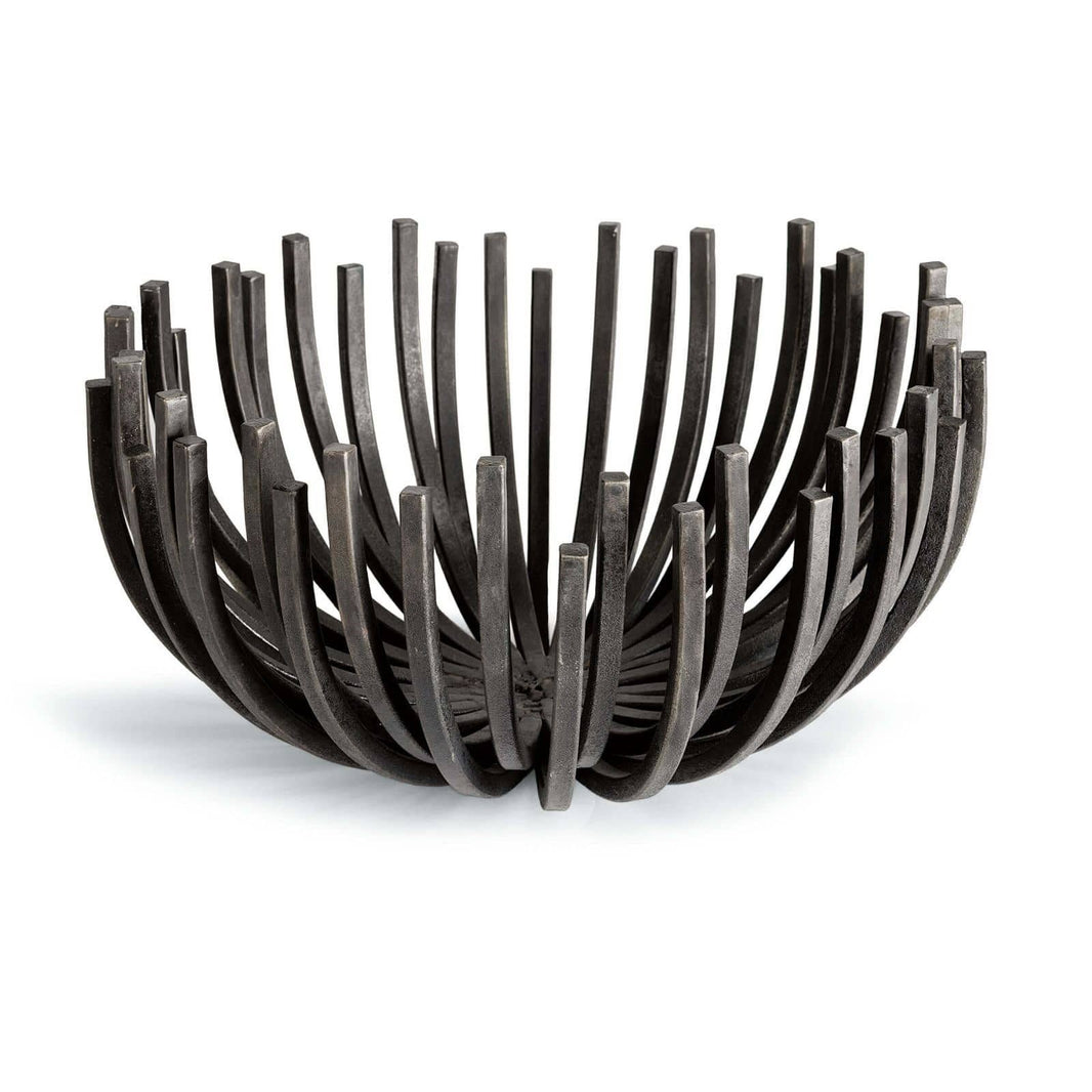 Webbed Bowl Circle | Blackened Iron | Metal Art Decorative Peace | Metal Art Accent | Model # MA1169