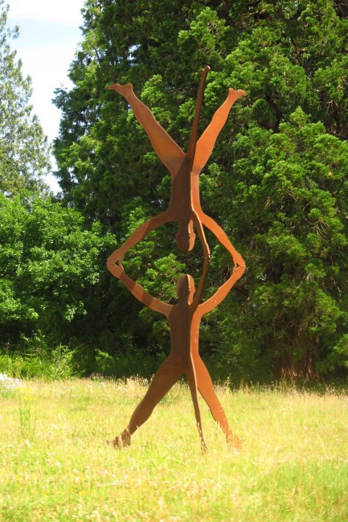 Dynamic acrobatically Sculpture - Metal Art Decorative Peace | Metal Art Accent - Model # MA1171
