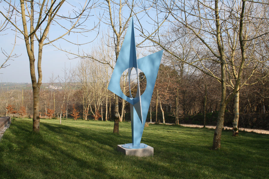 Ether Azure Sculpture - Metal Art Decorative Peace | Metal Art Accent - Model # MA1183