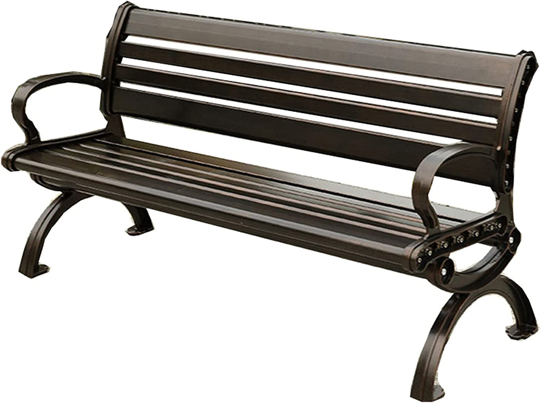 Metal Benches Aluminum Frame Casting & Steel Slat Seating | Model MB181