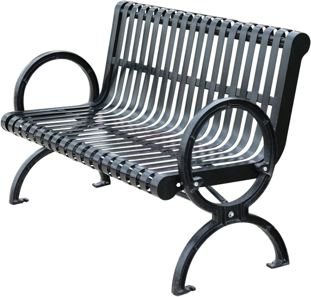 Metal Benches Aluminum Frame Casting & Steel Slat Seating | Model MB185