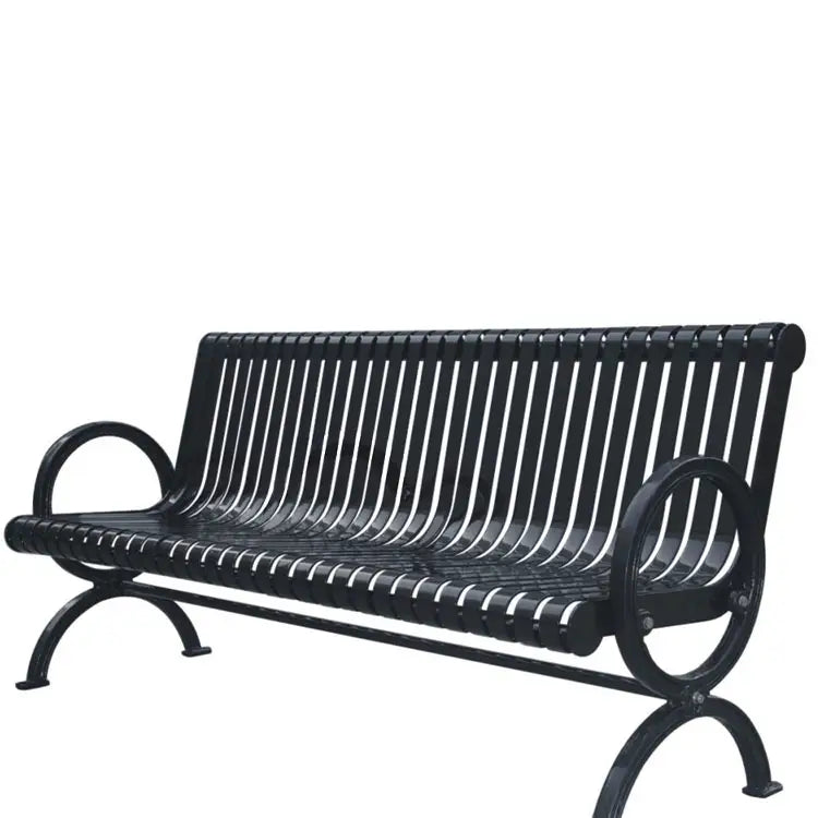 Metal Benches Aluminum Frame Casting & Steel Slat Seating | Model MB185
