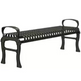 Metal Benches Aluminum Frame Casting & Steel Slat Seating | With Hand & without Backrest | Model MB185-BL