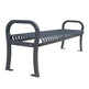Metal Benches Aluminum Frame Casting & Steel Slat Seating | With Hand & without Backrest | Model MB186-BL