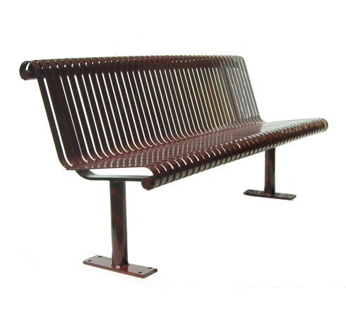 Metal Benches Frame Less | Steel Slat Seating | Model MB186