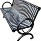 Metal Benches Aluminum Frame Casting & Steel Slat Seating | Model MB198