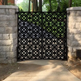 Laser Cut Artistic Floral Square Design Metal Garden Gate| Custom Fabrication Metal Back Yard Gate| Made in Canada – Model # 728