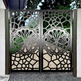 Stunning Laser Cut Artistic Butterfly &amp; Floral Design Iron Gate | Modern Fabrication Metal Back Yard Gate | Made in Canada – Model # 781