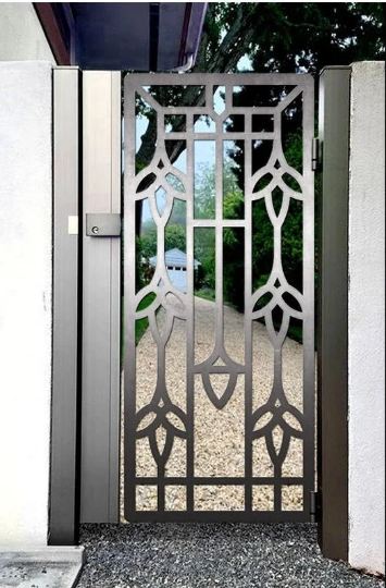 Beautiful Laser Cut Artistic Floral Fence Design Metal Gate |Custom fabrication Metal Garden Gate | Made in Canada – Model # 795