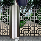 Laser Cut Artistic Geometric Design Metal Garden Gate | Custom Fabrication Metal Yard Gate |Made in Canada – Model # 833