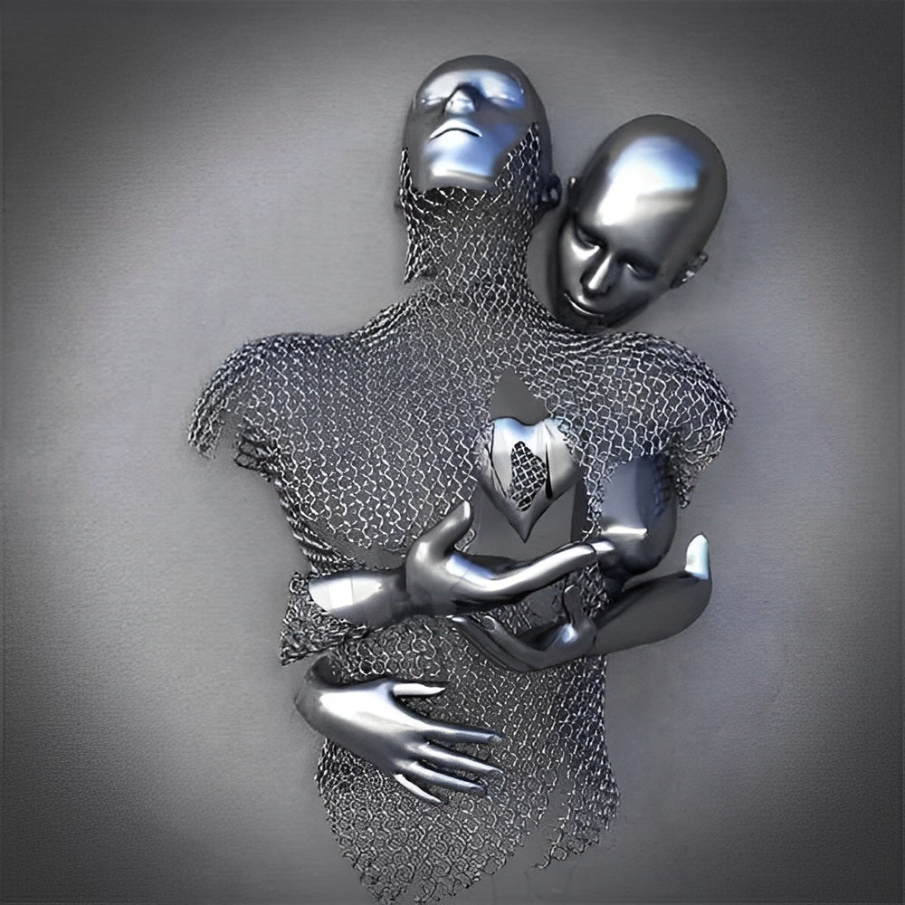 Abstract Love Design Stainless Steel Man Body Sculpture Model # MSC1308