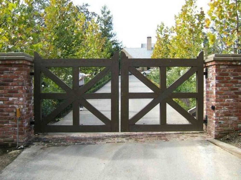Gorgeous Residential &amp; Ranch Gorgeous &amp; Simple Metal Driveway Gate – Farms Gates | Heavy Duty Entrance Gate| Made in Canada– Model # 861