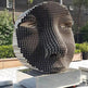 Modern Sculpture with Figurative Face Made of Stainless Steel #MSC1340