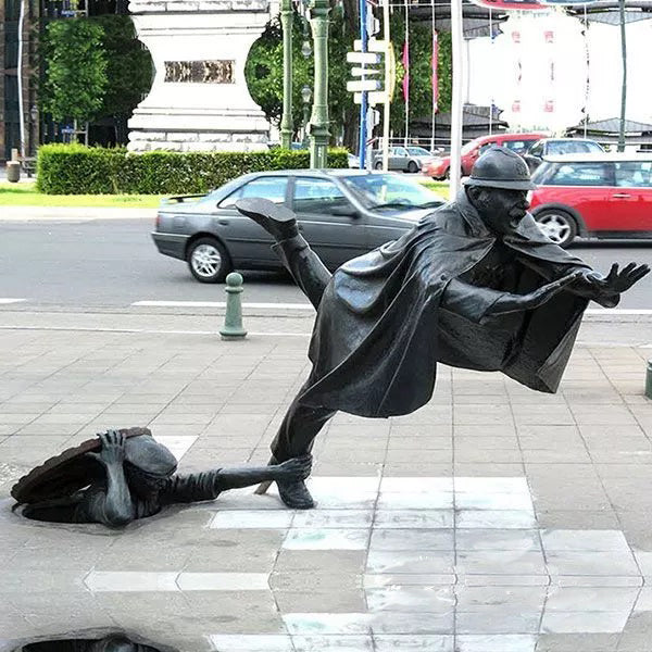 Life-Size Bronze Vaartkapoen Statue Decorative Street Sculpture Model # MSC1332-Taimco