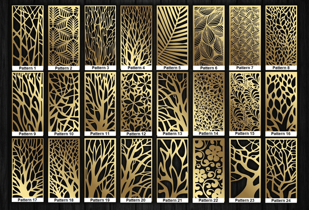 Nature Ornament Plasma Cut Fence Panels | 24 Different Patterns - Heavy Duty Metal Fence | Made in Canada | Model # FP939