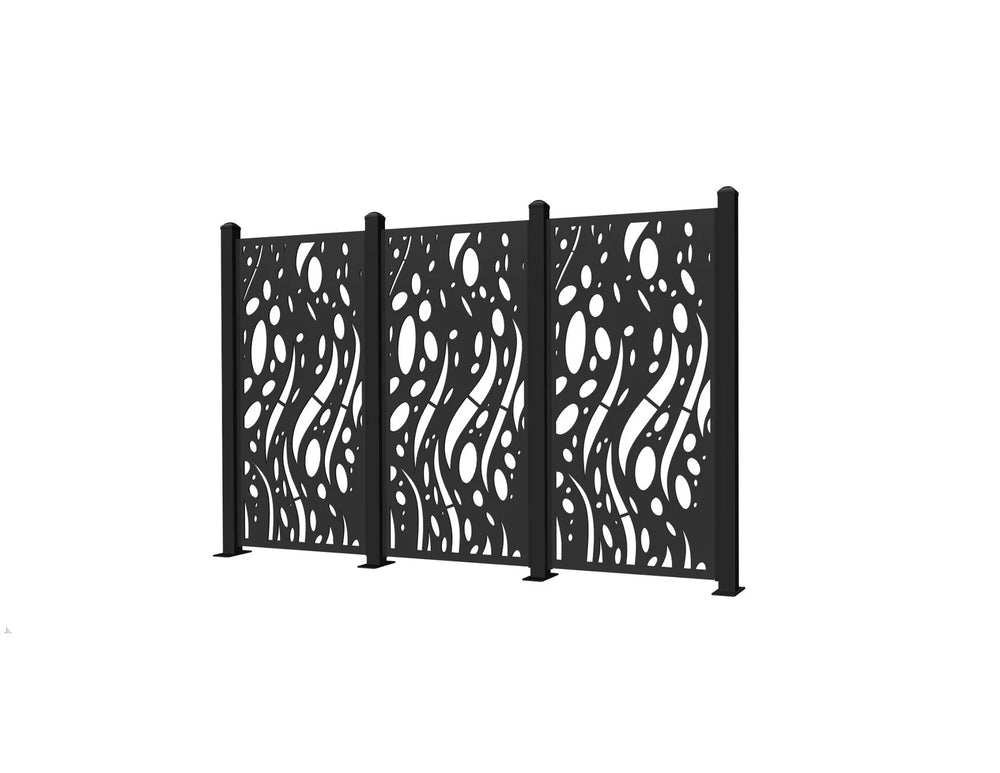 Laser Cut Diamond Design Metal Privacy Screen | Custom Fabrication Heavy Duty Privacy Panel | Made in Canada – Model # PP610