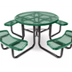 Conventional Round Steel Picnic Stationary Mount Table Picnic Table & Seat - Model PT189