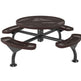 Conventional Round Steel Picnic Stationary Mount Table Picnic Table & Seat - Model PT187