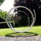 Contemporary Urban Art: Renowned Abstract Sculpture in Stainless Steel Circles Model # SSS1237