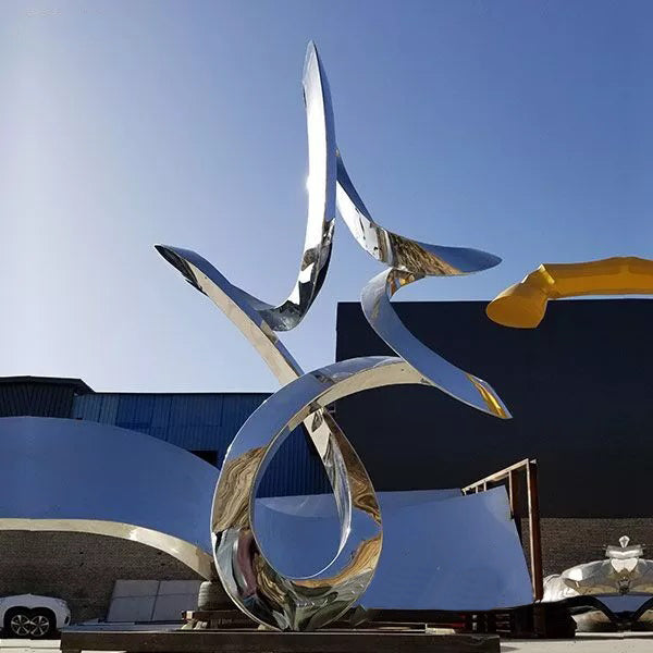 Contemporary Outdoor Metal Sculpture: Abstract Garden Ring Design Model #SSS1240