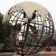 Enormous Stainless Steel Globe Sculpture with Mirrored Sphere Pattern Model # SSS1235