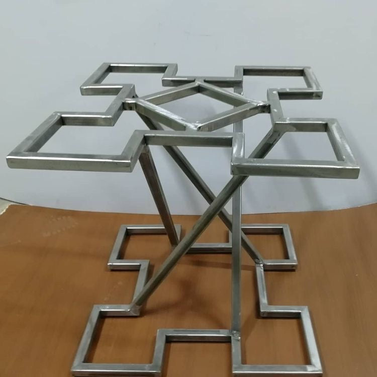 Stunning Square Design Steel Base Frame for Tables |Luxurious Modern Steel Table Base for Home, Central Table, Office &amp; Hotel Tables| Made in Canada – Model # TL703