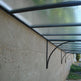 Steel Awnings with Foggy polycarbonate Plastic Cover - Custome Sizes and Shapes - Made in Canada - Model # WA892