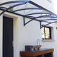 Steel Awnings with Clear polycarbonate Plastic - Custome Sizes and Shapes - Made in Canada - Model # WA894