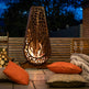 Stunning Corten Outdoor Fireplace | Fire Pit Wood Rack for Indoor & Outdoor | Made in Canada - Model # WBFP665