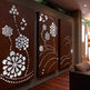 Flower Wave Triptych Laser Cut Panels | interior Decor Panels | Metal Art Accent - Model # WD919