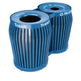 Metal Outdoor Slatted Steel Trash - Two Compartment Recycling / Trash Receptacle - Model WR218