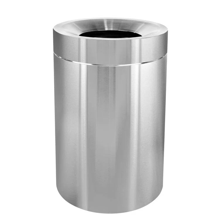 Stainless Steel Open Trash Can, 50 Gallon - Model WR225
