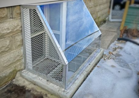 Atrium Dome Window Well Cover - Rust Free Aluminum - Transparent Rigid high-grade polycarbonate - Made In Canada - Model # WWC884