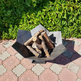 Laser Cut Flower Design Wood Burning Outdoor Fire Pit | Classic Custom Fabrication Wood Burning Fire Pit | Made in Canada – Model # WBFP641