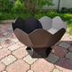 Modern Half Sphere Hexagonal Design Outdoor Fire Pit | Classic Custom Fabrication Wood Burning Fire Pit | Made in Canada – Model # WBFP643