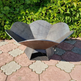 Modern Solid Steel Flower Shape Outdoor Fire Pit | Custom Fabrication Indoor &amp; Outdoor Fire Bowl | Made in Canada – # WBFP644