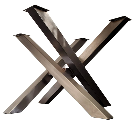 Modern Crisscross Design Steel Table Legs |High Quality Steel Table Legs for Home, Side Table &amp; Office | Made in Canada – Model TL632