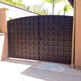 Modern Solid Metal Square Entry Gate | Custom Fabrication Modern Art Driveway Gate | Made in Canada – Model # 067