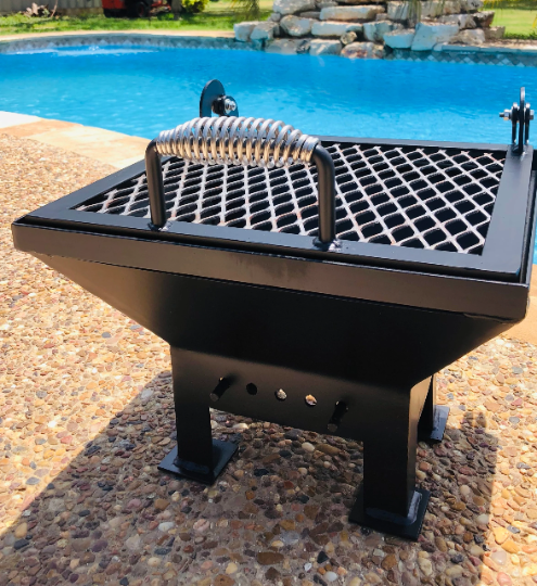 Modern Metal BBQ Cooking Grate Fire Pit | Heavy Metal Charcoal Steak Cooker Grill Grate | Made in Canada – Model BBQ429